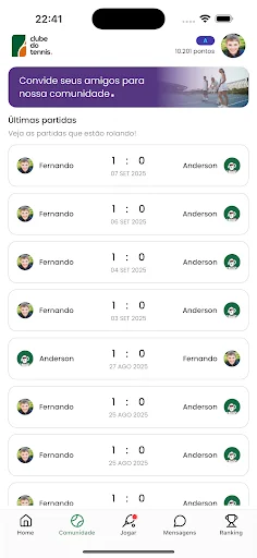 Clube do Tennis डाउनलोड करें – टेनिस प्रेमियों का समुदाय - Screenshot 4