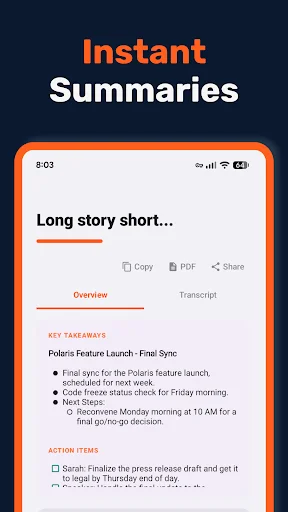 AI Notes: Long Story Short डाउनलोड करें – स्मार्ट वॉयस रिकॉर्डर और AI समरी - Screenshot 3