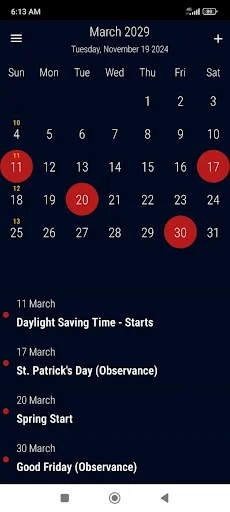 US Calendar 2026 डाउनलोड करें – छुट्टियां और रिमाइंडर के साथ - Screenshot 5
