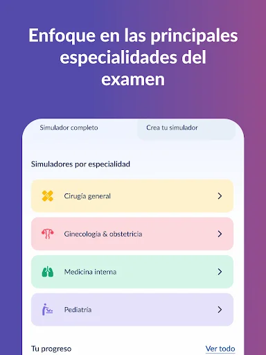 Gliamediq: Simulador ENARM डाउनलोड करें – चिकित्सा परीक्षा की तैयारी - Screenshot 13