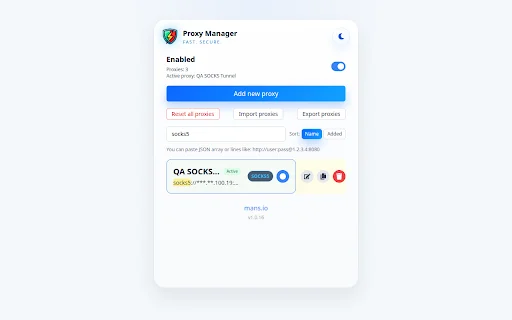 Proxy Manager डाउनलोड करें – ब्राउज़र प्रॉक्सी स्विच करें - Screenshot 4