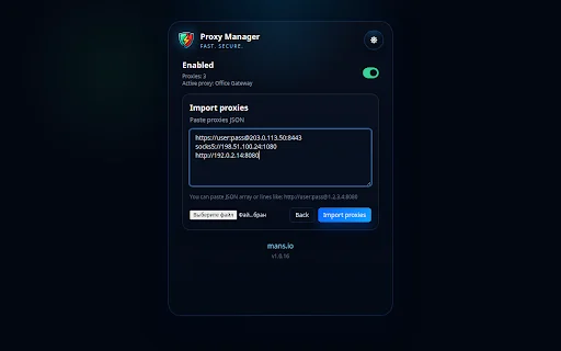 Proxy Manager डाउनलोड करें – ब्राउज़र प्रॉक्सी स्विच करें - Screenshot 3