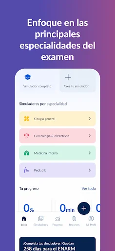 Gliamediq: Simulador ENARM डाउनलोड करें – चिकित्सा परीक्षा की तैयारी - Screenshot 5