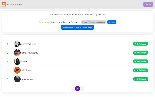 IG Growth Pro डाउनलोड करें – Instagram फॉलोअर्स बढ़ाएं और ऑटो फॉलो करें - Screenshot 4