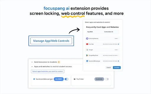 Focuspang डाउनलोड करें – छात्रों के लिए सर्वश्रेष्ठ स्क्रीन कंट्रोल टूल - Screenshot 1
